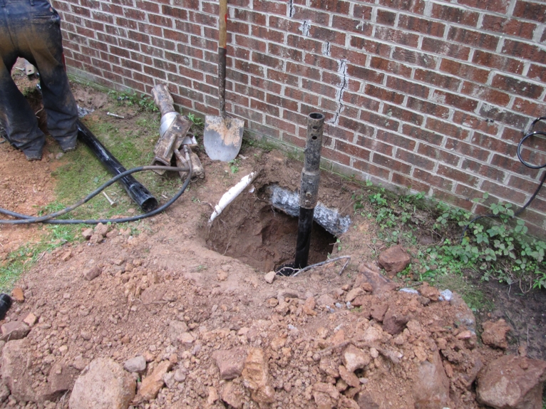 Helical piles installed Helical piles installed