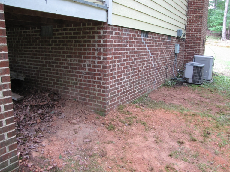 Repaired foundation Repaired foundation