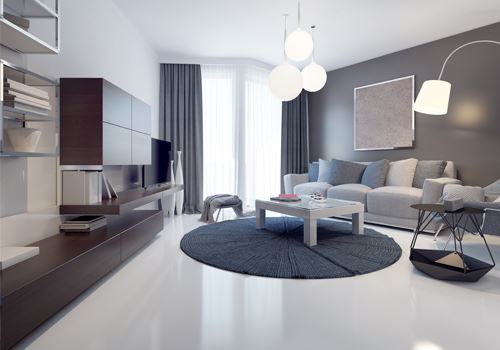 Concrete floors in house Concrete floors in house