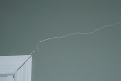 Cracks on the interior wall of a home in South Carolina